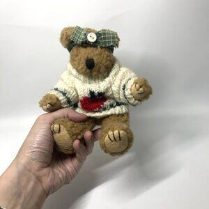 Vintage 1998 Berkeley Designs Teddy Bear Apple Teacher Gift Stuffed Toy 5.5"